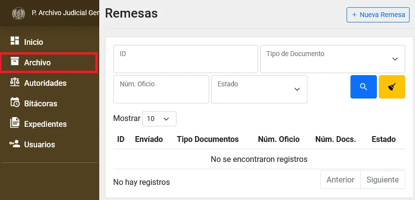 módulo archivo