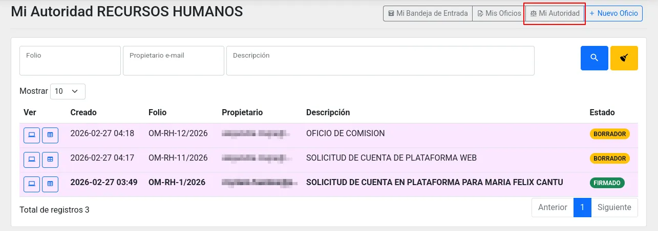 Mis Autoridad