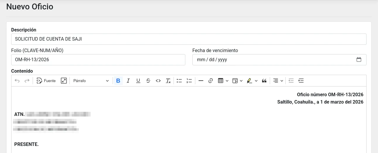 Nuevo Oficio Editor